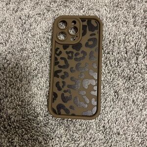 Leopard Print IPhone 16 Pro Max Case - Brown and Black